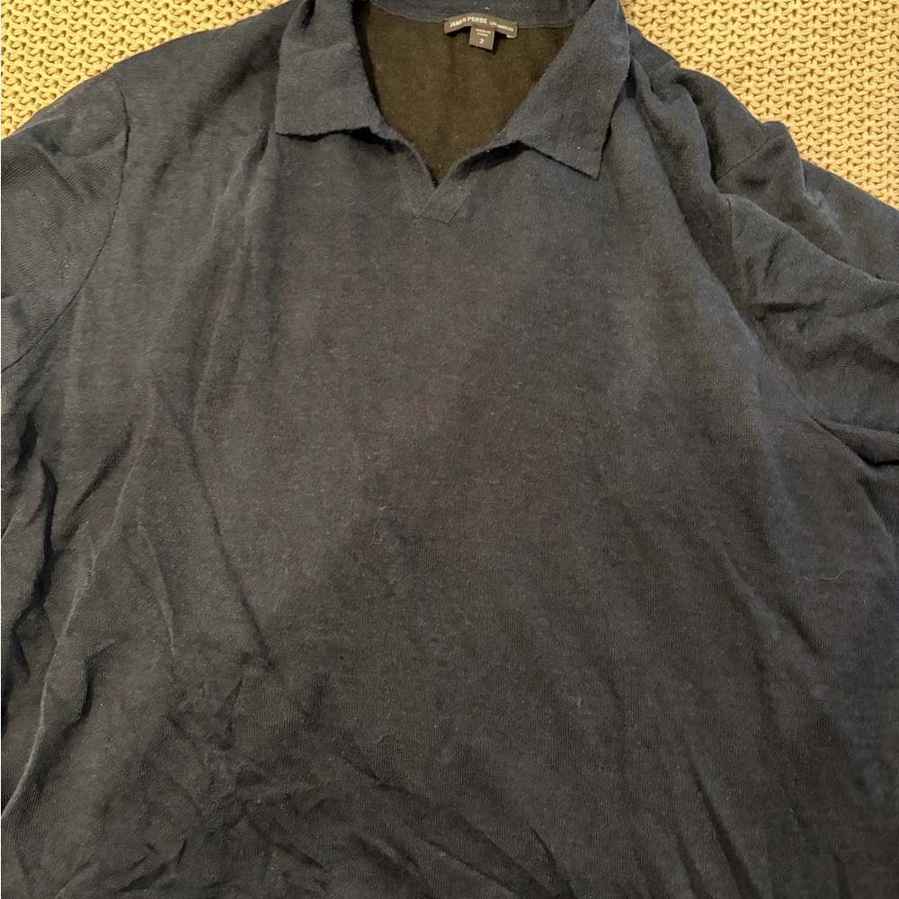 James Perse Dark Blue Polo Shirt